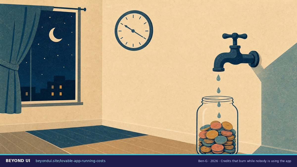 An empty room at night where a dripping tap slowly fills a jar of coins