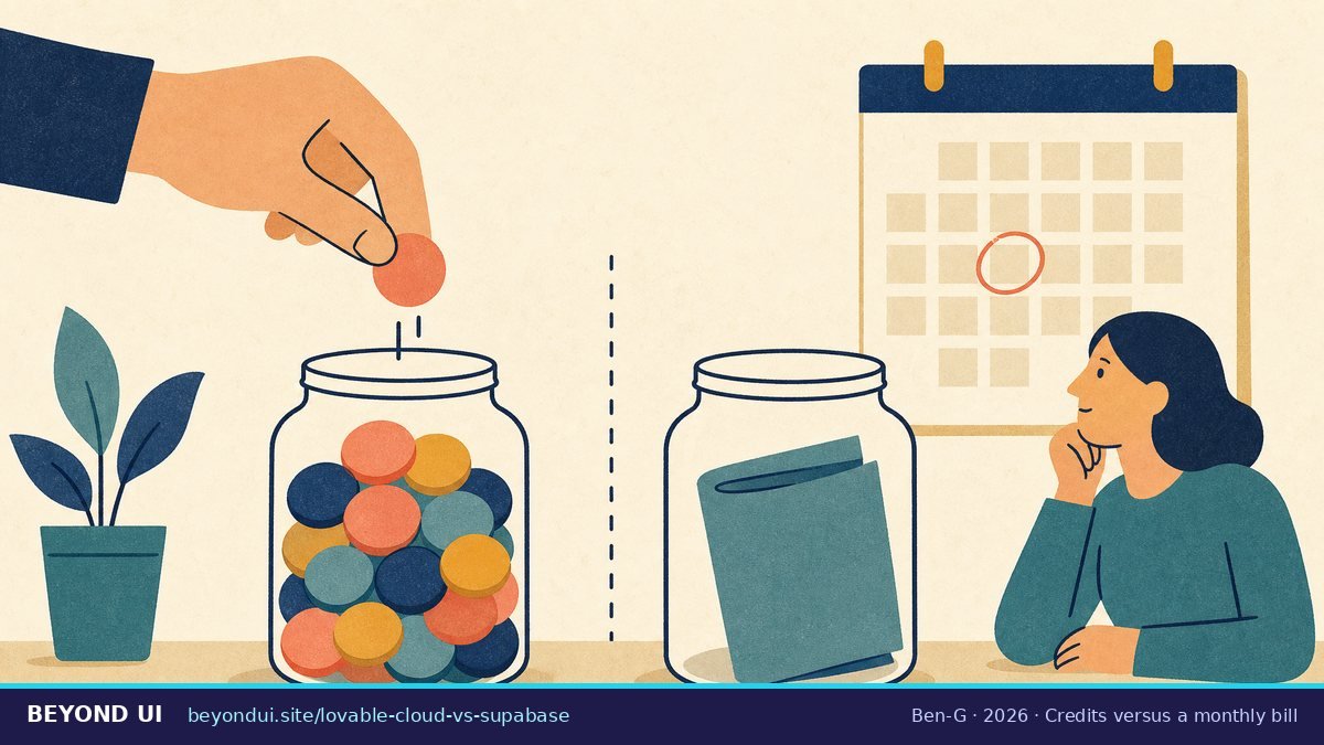 Two ways to pay: tokens dropped into a jar next to a fixed monthly bill and a calendar
