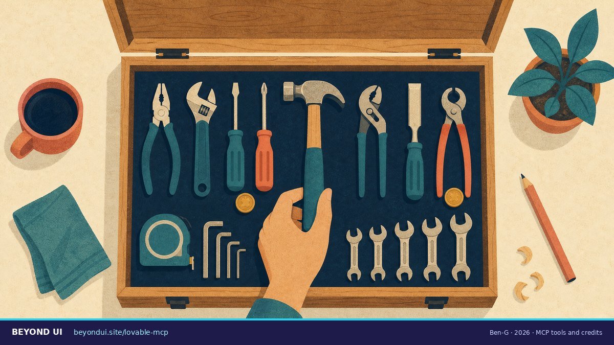 An open toolbox with many tools laid out, two of them with a gold coin beside them